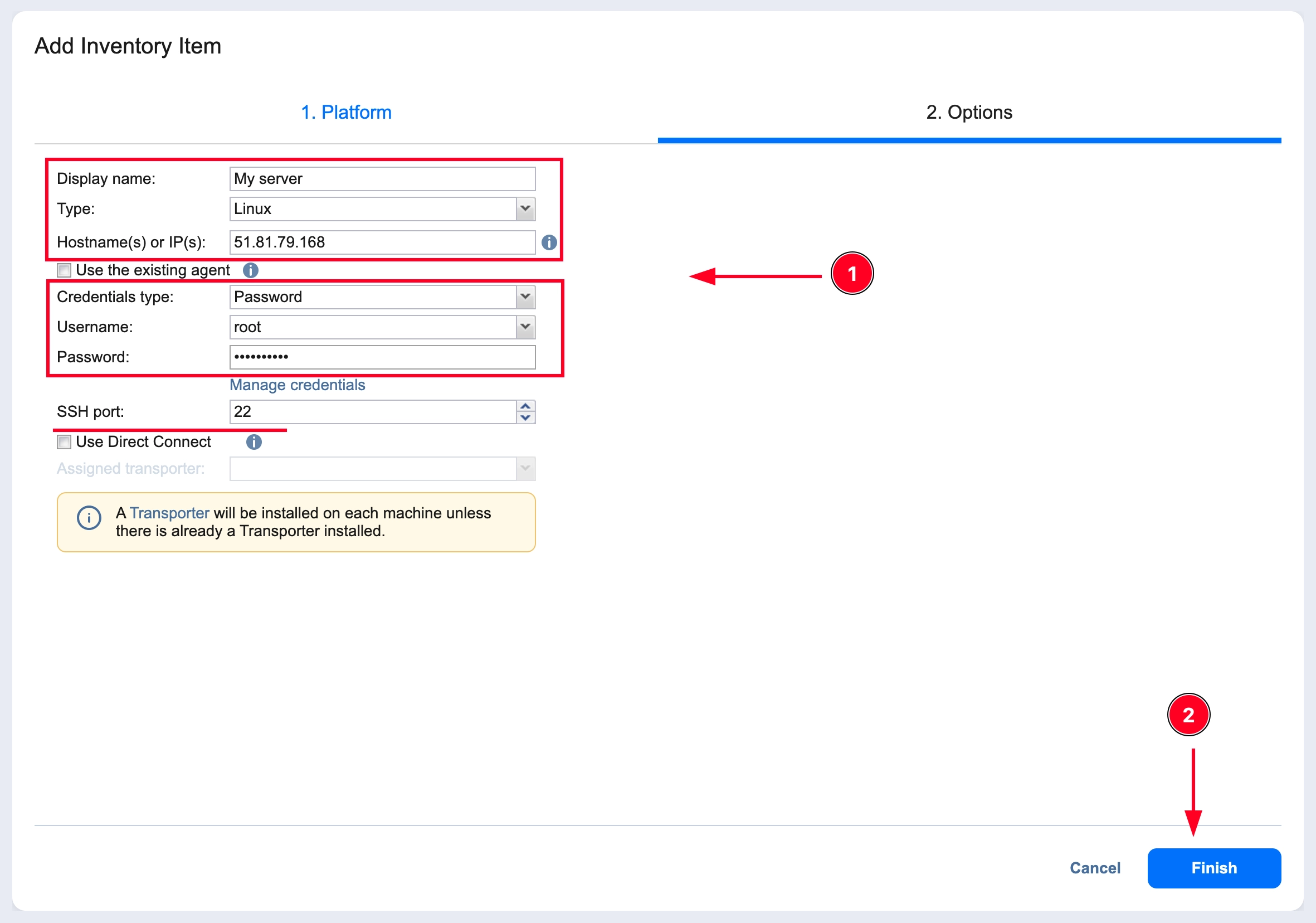 Copia de seguridad del servidor mediante el servicio INTROSERV Backup